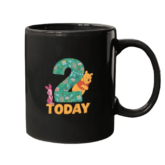 Kids Disneyss Winnie The Pooh Piglet Birthday 2 Years Old Today Mugs