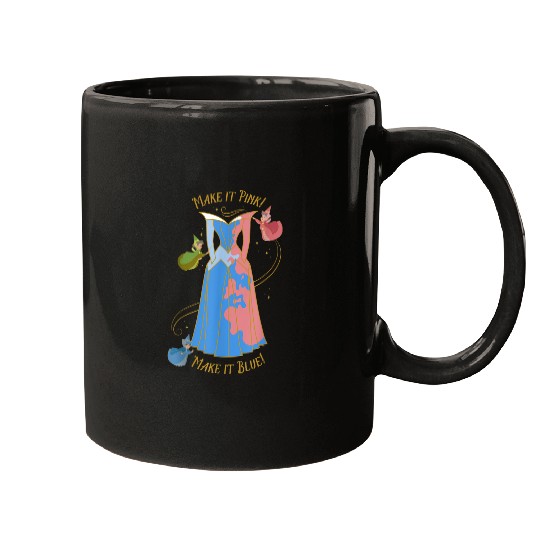 Disneyss Princess Sleeping Beauty 65th Anniversary Pink Blue Mugs