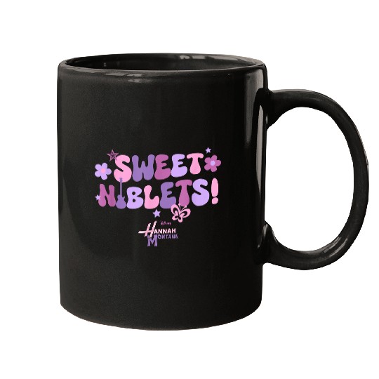 Disneyss Hannah Montana Sweet Niblets Floral Chest Text Logo Mugs
