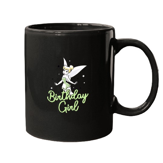 Disneyss Peter Pan Birthday Girl Cute Tinker Bell Chest Logo Mugs