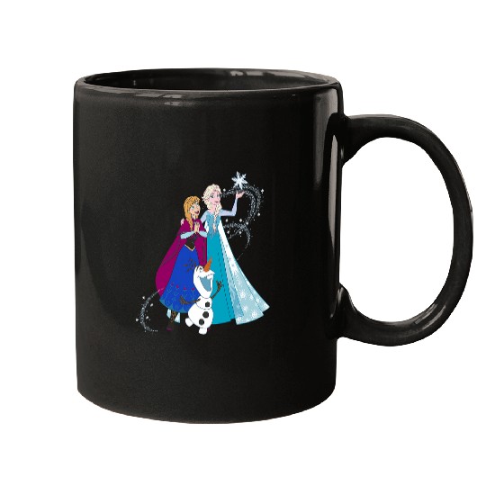 disney frozenss Olaf Anna Elsa Sisters Snowflake Portrait Mugs