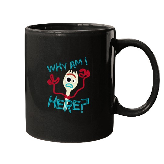 Disneyss Pixars Toy Story 4 Cute Forky Why Am I Here Logo Mugs