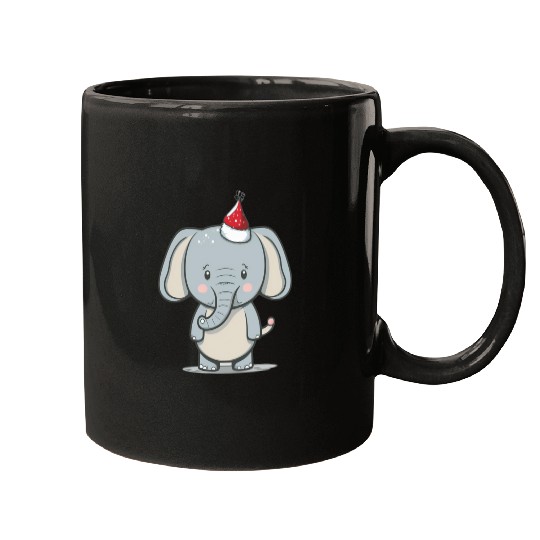 Discover Elephant With A Small Christmas Hat Sticker, Disney Elephant Dumbo Christmas , Dumbo Christmas Mugs