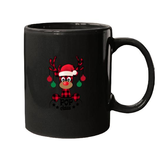 Pop Claus - Pop Christmas Buffalo Plaid Moose Reindeer  : Mickey Disney Christmas, Disney Christmas Mugs