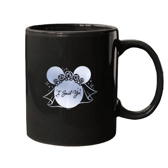 Disney I Said Yes Proposal Engagement Bridal Veil Minnie Mugs