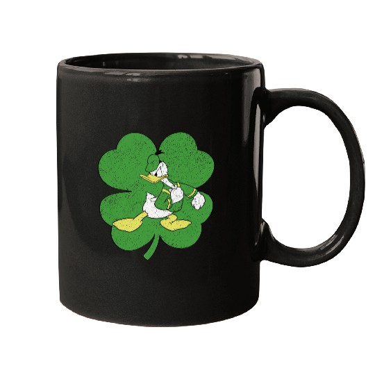 Disney Donald Duck Retro Shamrock St. Patrick's Day Long Sleeve Mugs