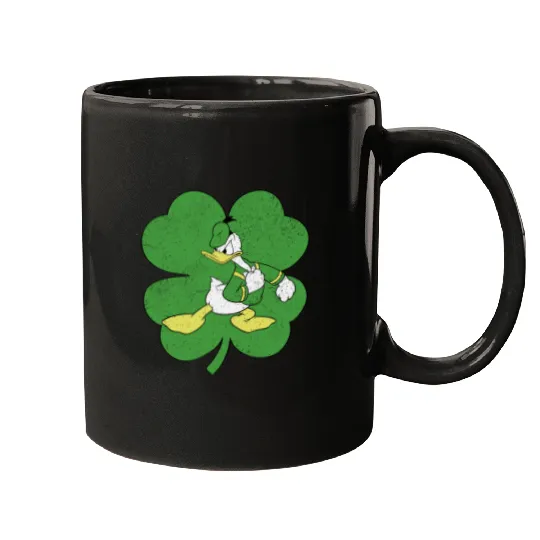 Disney Donald Duck Retro Shamrock St. Patrick's Day Long Sleeve Mugs