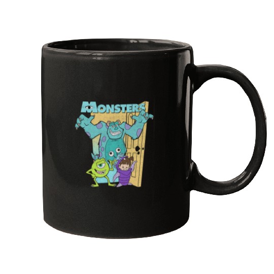 Disney Pixar Monsters Inc. Mike Sully Boo Group Poster Mugs