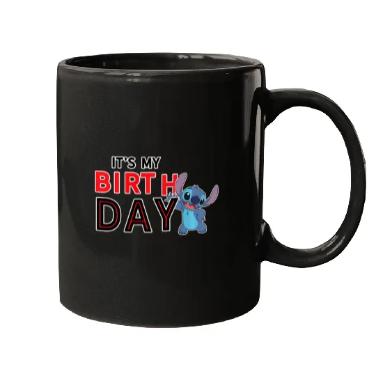 Discover disney lilo and stitch happy birthday premium Mugs