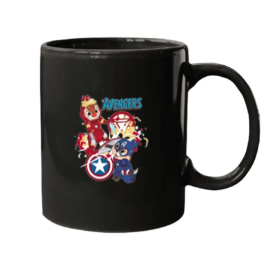 Disney Chip And Dale Avengers Mugs, Chip And Dale Mugs