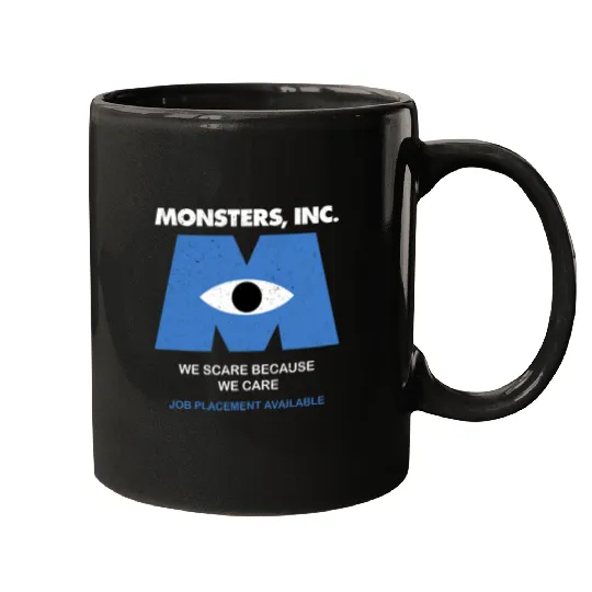 Disney Pixar Monsters, Inc. We Scare Because We Care Retro Mugs
