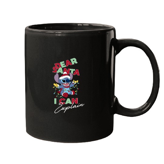 Discover Disney Lilo & Stitch Christmas Dear Santa I Can Explain Long Sleeve T-Shirt Mugs