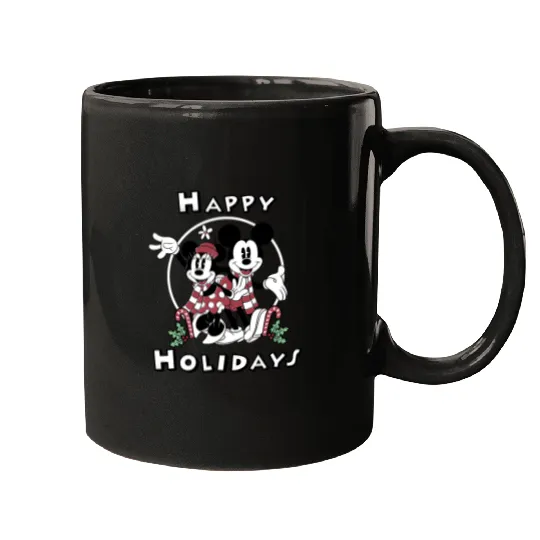 Discover Disney Mickey And Minnie Mouse Happy Holidays Christmas Mugs