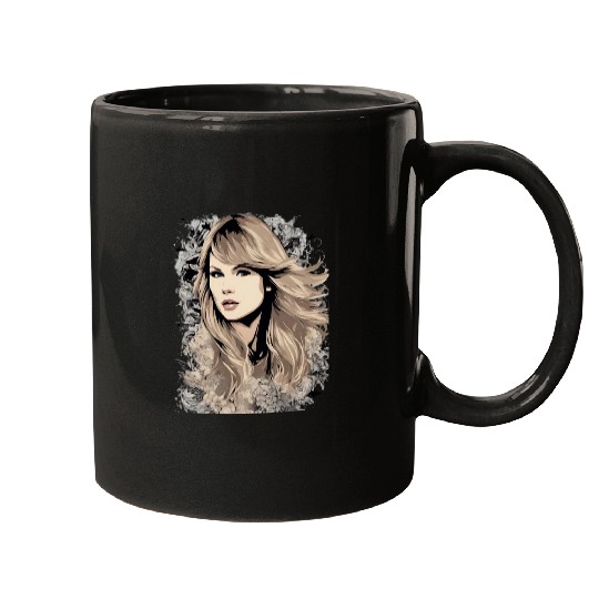 Discover Taylor Portrait Music Icon Illustration Mugs