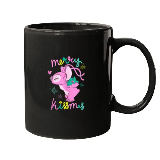 Disneyss Lilo Stitch Christmas Angel Merry Kisssmas Mistletoe Mugs