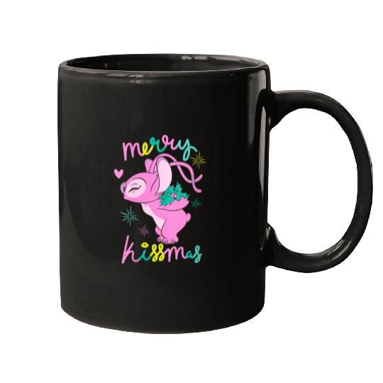 Disneyss Lilo Stitch Christmas Angel Merry Kisssmas Mistletoe Mugs