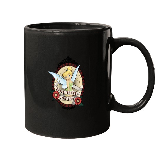 Disney Peter Pan Tinker Bell Faith Trust Pixie Dust Tattoo Mugs