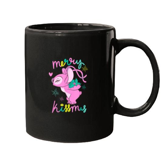 Disneyss Lilo Stitch Christmas Angel Merry Kisssmas Mistletoe Mugs