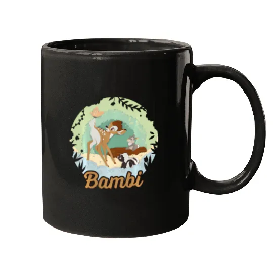 Disney Bambi Thumper And Flower Paper Cut Portrait Mugs