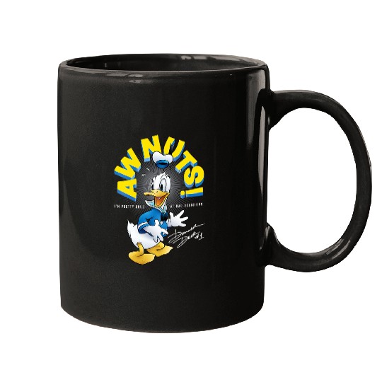 Womens Disney Mickey And Friends Donald Duck Aw Nuts 1 Retro V-Neck Mugs