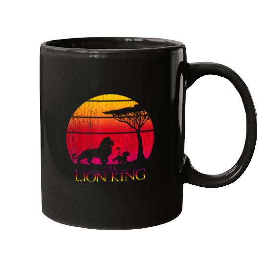 Disneyss The Lion King Simba Mufasa Silhouettes Distressed Mugs
