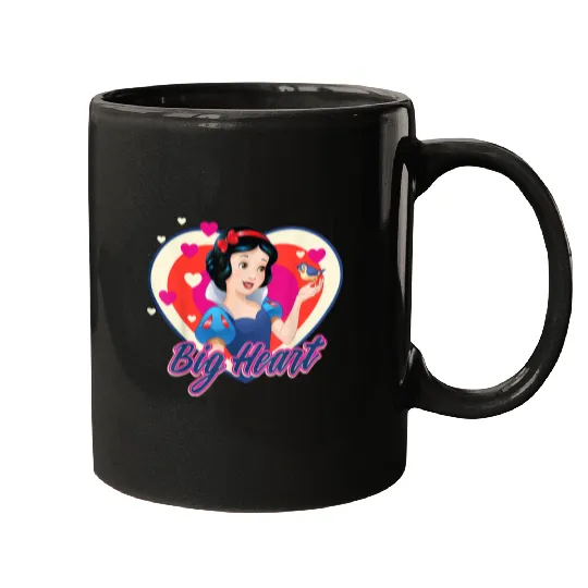 Disneyss Princess Valentine Day Snow White Big Heart Logo Mugs