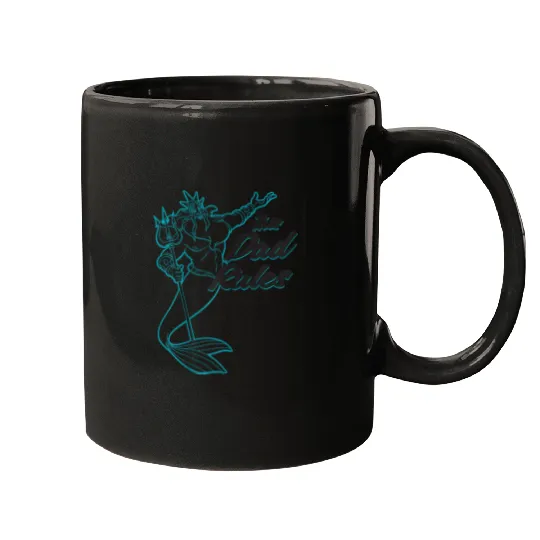 Disneyss The Little Mermaid King Triton Dad Rules Men Mugs