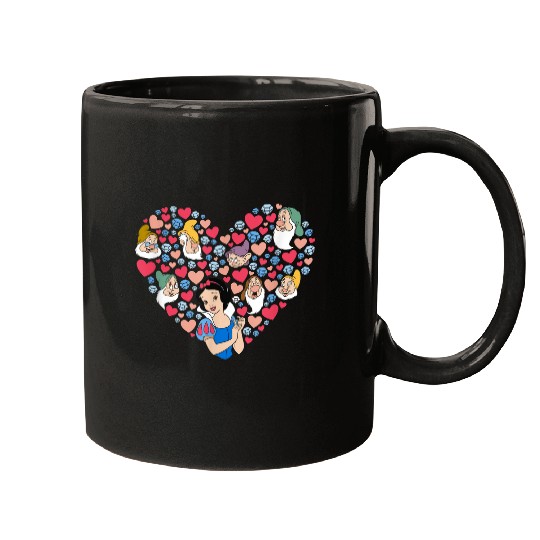 Disneyss Snow White And The Seven Dwarfs Heart Valentine Day Mugs