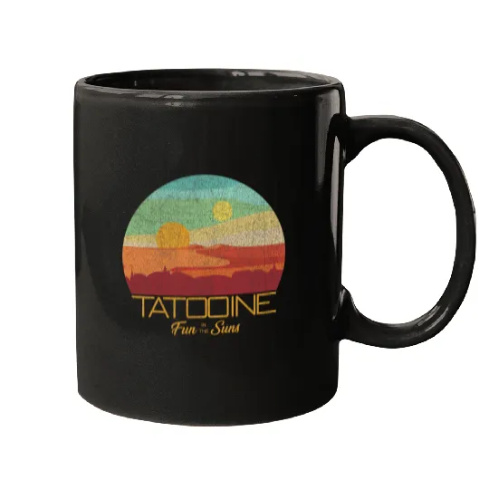 Star Wars Tatooine Postcard Fun in the Sun Vintage Disney+ Mugs
