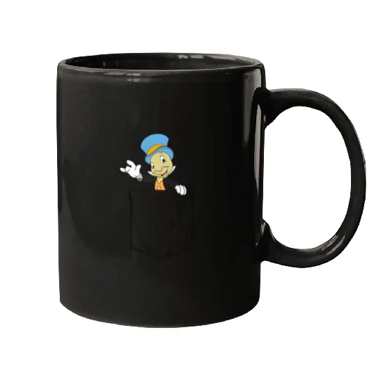 Disney Pinocchio Jiminy Cricket Faux Pocket Mugs