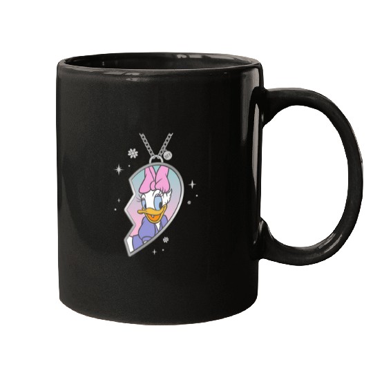 Disneyss Bff Best Friends Matching Heart Necklace Daisy Duck Mugs
