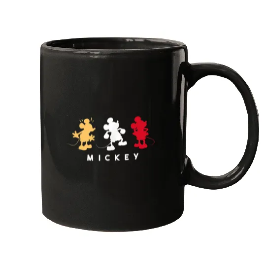 Amazon Essentials Disney Mickey Silhouette Trio Mugs