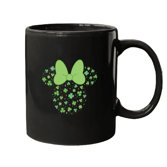 Disney Minnie Mouse Icon Shamrock Clovers St Patricks Day Patricks Day Mugs