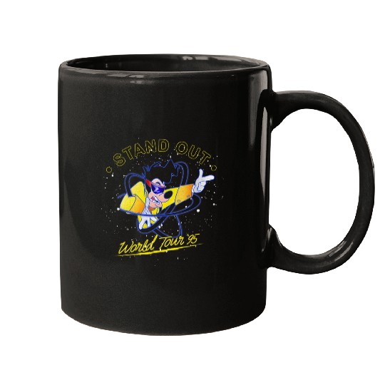Womens Disneys A Goofy Movie Powerline Stand Out World Tour 95 VNeck Mugs