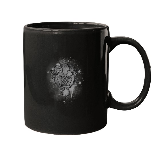 Disneys Beauty And The Beast Ink Splatter Beast Mugs