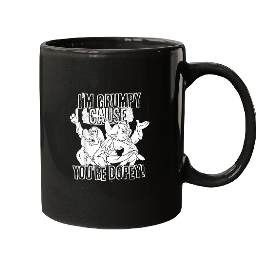 Disneyss Snow White Grumpy Cause You're Dopey Graphic Mugs