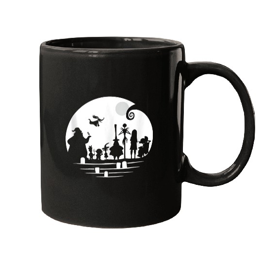 Disneyss The Nightmare Before Christmas Character Silhouette Mugs