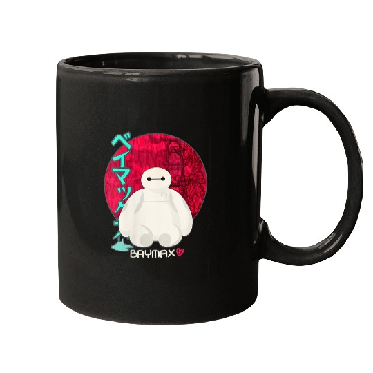 Disneyss Big Hero 6 Baymax Cute San Fransokyo Kanji Portrait Mugs