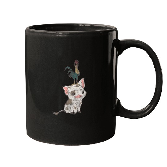 womens Disneys moana pua and hei hei simple portrait Mugs