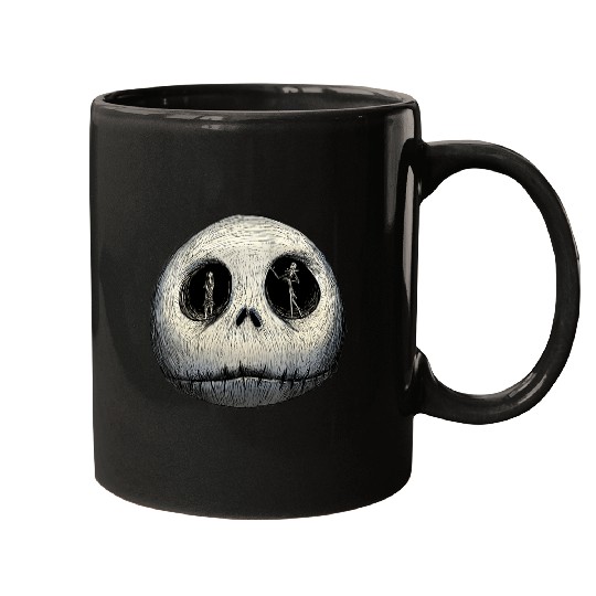 Disneyss The Nightmare Before Christmas Sally And Jack Faces Mugs