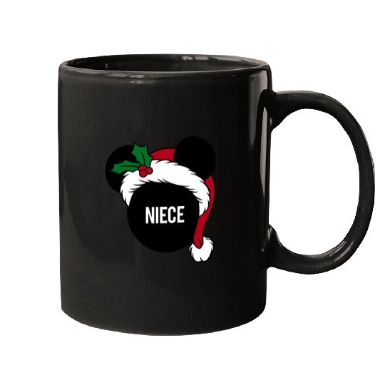Disneyss Santa Hat Mickey Christmas Family Matching Niece Mugs