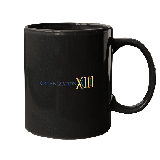 Disneyss Kingdom Hearts Organization Xiii Big Chest Text Logo Mugs