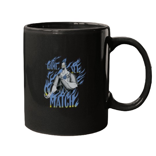 Disneyss Villains Game Set Match Hades On Flames Retro Logo Mugs