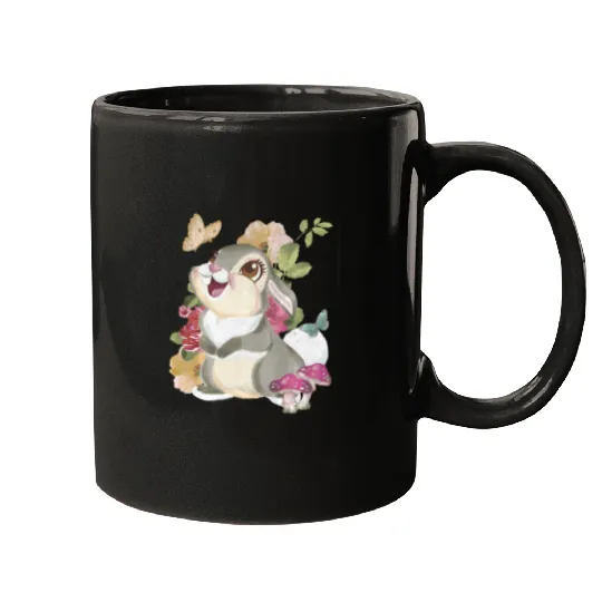 Disney Bambi Thumper Vintage Floral Portrait Mugs