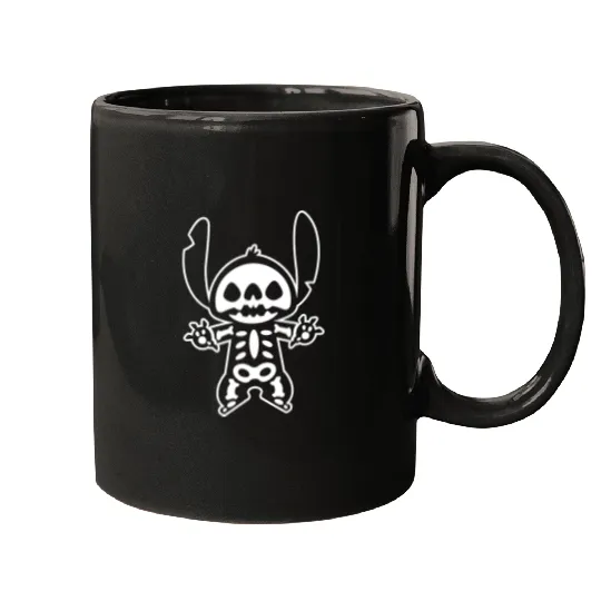 Disney Stitch Halloween Skeleton Mugs
