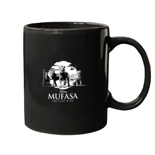 Disney Mufasa The Lion King Movie Black & White Characters Mugs