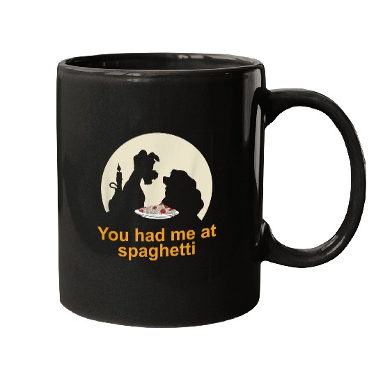 Disneyss Lady And The Tramp You Had Me At Spaghetti Silhouette Mugs