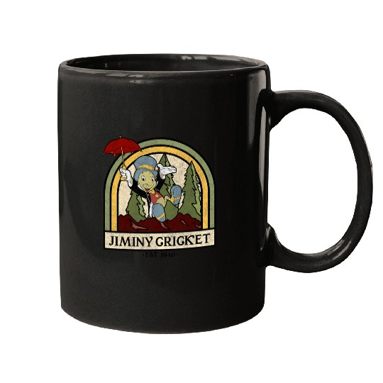 Disney Pinocchio Jiminy Cricket Established 1940 Mugs