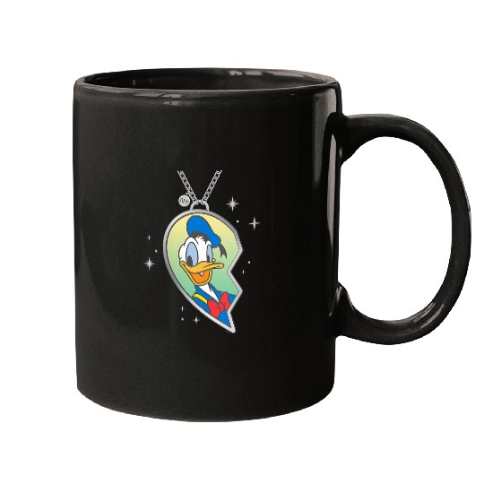 Disneyss Bff Best Friends Matching Heart Necklace Donald Duck Mugs