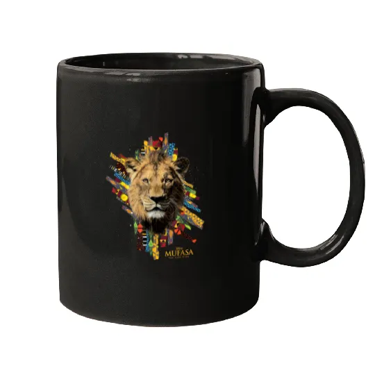 Disney Mufasa The Lion King Movie Face And Textile Patterns Mugs